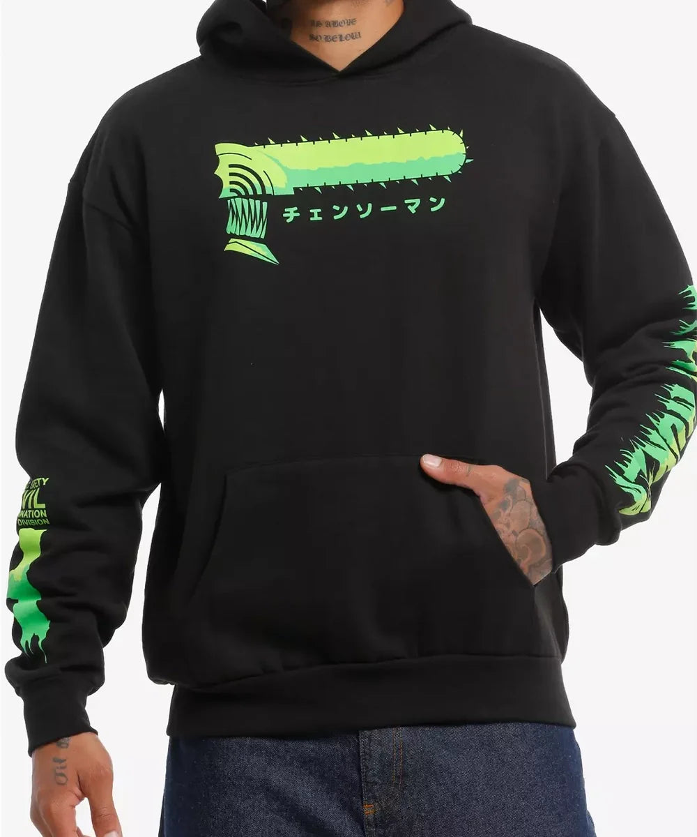Denji Green Two Sides Hoodie